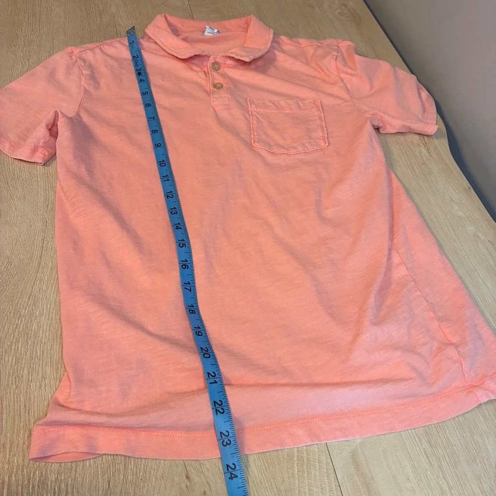 Old Navy Boys XL 14-16‎ Peach Orange Slub Cotton Short Sleeve Pocket Polo Shirt